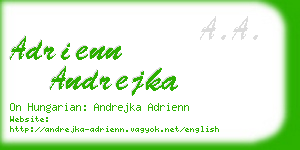 adrienn andrejka business card